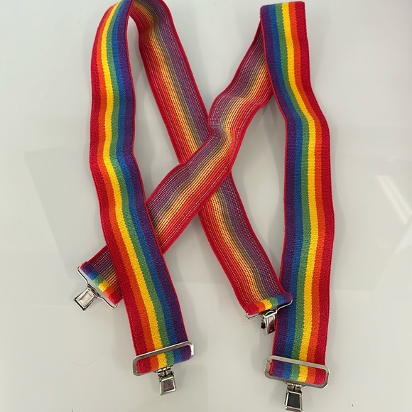 Rainbow adjustable elastic suspenders - Picture 1 of 4